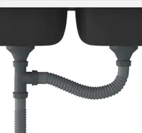 vidaXL Dvojdřez stříbrný 800x600x155 mm nerezová ocel