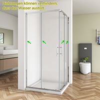 SONNI Duschkabine Eckeinstieg 80x80cm Garten & Heimwerken Baumarkt Badausstattung Duschen Duschkabinen 