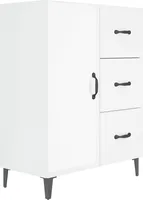 vidaXL Kredens biały wysoki połysk 69,5x34x90 cm materiał drewnopochodny
