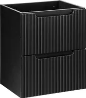 Waschtischunterschrank 50 cm, schwarz, 2 Auszüge, NEWPORT-56-BLACK