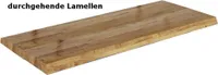 Esstisch 240x100cm Eiche durchg. Lamelle X-Gestell Edelstahlfarben