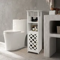 Badezimmerschrank,Freistehender badschrank schmal,3 Etagen Badschrank Schrank,Toilette Möbel Schrank 78x22x22cm Weiß