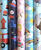 Sortiment Geschenkpapier - Geschenkpapier für Kinder - 5 m x 70 cm - 5 Rollen