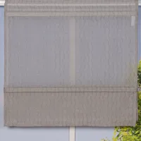 Magnet Faltrollo Wellenmuster melierte Optik einfarbig grau 60x125cm