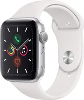 Apple Watch Series 5 44mm Alu Case silver Sportband, Farbe:Weiß