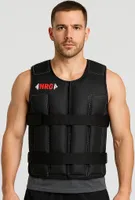 NRG fitness Gewichtsweste - Schwarz - 18 kg - Verstellbar