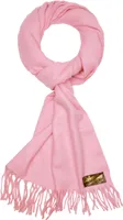 Brubaker Cashmirillo Schal - ca. 30 x 180 cm Leicht Warm und Kuschelig - Herbst und Winter Kuschelschal - Stola mit Fransen für Damen Herren, Rosa