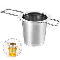 Teesieb Teefilter mit Deckel Edelstahl rostfrei für Tassen Kannen Infuser DE 