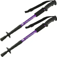 MidGard Teleskop Nordic Walking Stöcke, 50-110 cm höhenverstellbar, Antischock Dämpfung, Wanderstöcke Violett 2 Stk.