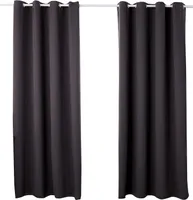 WOLTU Vorhang Blickdicht mit Ösen Thermovorhang Kälteschutz 2er Set Verdunklungsvorhänge Wärmeisolierend Gardinen, 250g/m² Dicke Thermogardine Anthrazit,135x225 cm