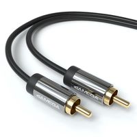 5m Subwoofer Kabel Cinch RCA Kabel Digitales Koaxial HiFi Audio Kabel 2x Cinch