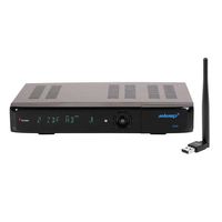 Ankaro AVA 4K UHD 2160p Multistream Sat Receiver mit DVB-S2X Tuner + USB WIFI Stick mit Antenne 150Mbit (2x USB, PVR Aufnahme, Timeshift, Internetradio, IPTV, Mediaplayer, Kartenleser, HDR10 uvm.