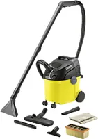 Kärcher SE 5.100 Válec suchý a mokrý 1400 W Prachový sáček KäRKER Barva výrobku: Černá, Žlutá, Typ: Válec, Hlučnost: 77 dB, Typ čištění: Suché a mokré, Typ nádoby na prach: Prachový sáček, Maximální příkon: 1400 W, Čistící povrch: Koberce, Tvrdé povrchy, Indikátor naplnění nádoby na prach: Ano