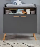 trendteam Přebalovací podložky do dětského pokoje šedý melamin 96 x 105 x 78 cm