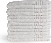 PHLOX Gästehandtücher Set - 6 Teilig - 100% Baumwolle 600 g/m² - 30x50 cm - Frottee, Weich - Weiß