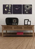 Opviq, 3P2828CS-15, Wanduhren, Mehrfarbig, Holz, 90 x 28 cm