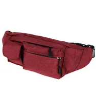 Schompi Hüfttasche Wasserabweisend Damen Herren Uni Bauchtasche 4 Fächer Gürteltasche Farbauswahl , Farbe:Rot