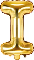 Balon foliowy Litera I 35cm złoty na ślub urodziny
