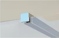 Ravak Walk-In - Stütze W-SET 100 Wall/Corner, Chrom GWD01000A095