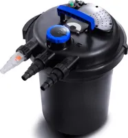 COSTWAY Druckteichfilter Teichfilter 10000 L/H mit Reinigungsbetrieb, Wasserfilter inkl. 11W UVC, Druckfilter für 15000L Teich, 51x38x38cm
