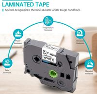 UniPlus Compatibile Nastro per Etichette Sostituzione per Brother Ferro Su Nastro in Tessuto TZe-FA3 TZeFA3 Tz-FA3 12 mm 0.47 per PT-1000 PT-1005 PT-H101C PT-H105 PT-1010 PT-H110 D400 P700 PT-E100