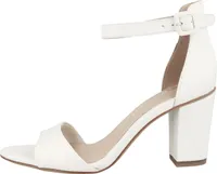Tamaris Damen Sandalette Leder Blockabsatz geschlossene Ferse 1-28326-20, Größe:38 EU, Farbe:Weiß