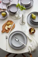 Hermia Concept, MOD18Y4B730955, Tafelservice (18-teilig), Grau, 100 % PORZELLAN, 27 x 27 cm
