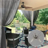 Moskitonetz Outdoor MoskitonetzOutdoor Vorhang mit Stangedurchzug DIY Verstellbare Outdoorvorhänge Terrasse Moskitonetz Outdoor Vorhang Wasserdicht Pavillon Gardinen Weiss 2er 160x305cm