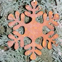 Rostikal Schneeflocken Deko Gartenstecker Rost 55 cm Weihnachtdeko aussen Winter