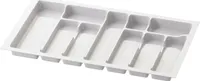 Sossai® Besteckeinsatz für Schubladen 80cm | 73 x 43 cm | Weiß Besteckkasten Schubladeneinsatz