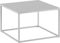 WOHNLING Couchtisch 60 cm Weiß Metall Wohnzimmertisch Sofatisch Tisch Industrial