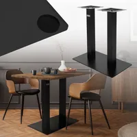 ML-Design Tischgestell Doppel, Schwarz, Höhe 72cm, Metall (Stahl) pulverbeschichtet, Doppelsäule, 70x43cm, Bodenplatte, Tischuntergestell Doppelt