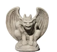 Schöner Gargoyle aus Steinguss Neu Frostfest Witterungsbeständig JA-023