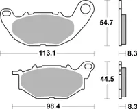 Klocki hamulcowe SBS 931RST (zestaw na tarczę) Road Racing Sinter