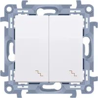 Doppelwechselschalter CW6/2.01/11 Kontakt Simon 10 Schalter Schuko Steckdose Rahmen Taster