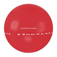 Trendy Sport Bureba Ball Ø 65 cm, Sitz- und Gymnastikball, ideal für privaten Gebrauch, platzsicher, inkl. Übungsplan und Handpumpe, in rot