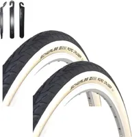 2 x Schwalbe Road Cruiser Reifen in Weißwand 47-507 (24 x 1.75) inkl. 3 Reifenheber