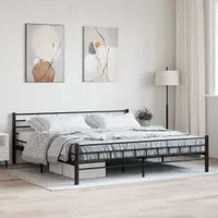 vidaXL Postelový rošt Black Steel 200x200 cm