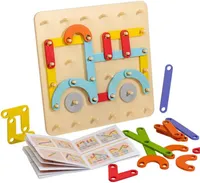 Montessori Stecktafel-Puzzle, Holzzahlen und Buchstaben,Lernspielzeug, Holzstapelblöcke, Spielzeug für Feinmotorik für Kinder, Kleinkinder