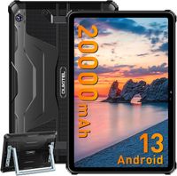 OUKITEL RT6 Outdoor Tablet 10.1 Zoll FHD+, 20000mAh (33W) Tablet Android 13, 14GB(8+6) RAM + 256GB ROM IP68 Wasserdicht Tablet 2023, 16MP, Octa-Core, Dual SIM 4G LTE Tablet PC, 5G WiFi/GPS, Schwarz