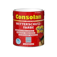 Consolan Wetterschutzfarbe, Deckender Holzschutz für Außen, Horizontblau, 2,5 l