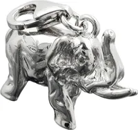 Anhänger 19x14x9mm Charm Elefant rhodiniert Silber 925