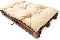 4L Textil Sitzkissen Palettenkissen Gartenpolster Bankkissen Bankpolster Polsterauflage Auflage für Gartenbank (120x80 cm, Beige)