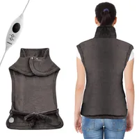 Vyhrievacia vesta AREBOS 6 stupňov teploty | vyhrievacia podložka na chrbát, ramená, krk s automatickým vypnutím a ochranou proti prehriatiu | vyhrievacia deka 85 x 60 cm