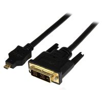 StarTech.com Micro HDMI - DVI-D, 2m, Micro-HDMI, DVI-D, Gold, 140 g