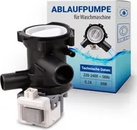 Ablaufpumpe kompatibel mit Bosch 00144978 Magnettechnikpumpe 30W mit Pumpenkopf und Sieb für Waschmaschine
