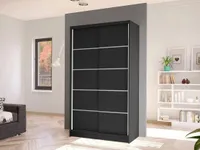 Úzká šatní skříň 100 cm VILMEA 2 - černá