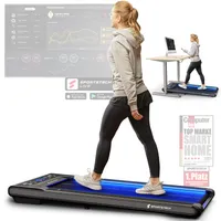 Sportstech sWalk Walking Pad Laufband mit LED - 1-6 km/h Geschwindigkeit mit interaktivem LCD-Display & App Verbindung