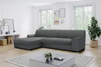 DOMO Collection Polsterecke TOPPER Ecksofa moderne Couch in L-Form kleine Polsterecke mit Bettfunktion