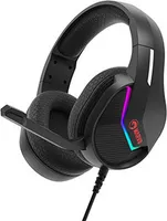 Marvo H8618, Kopfhörer mit Mikrofon, Lautstärkeregler, schwarz, 2.0, hintergrundbeleuchtet, USB